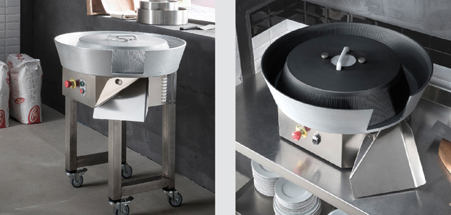 DOUGH ROUNDER ON LEGS AND CASTERS